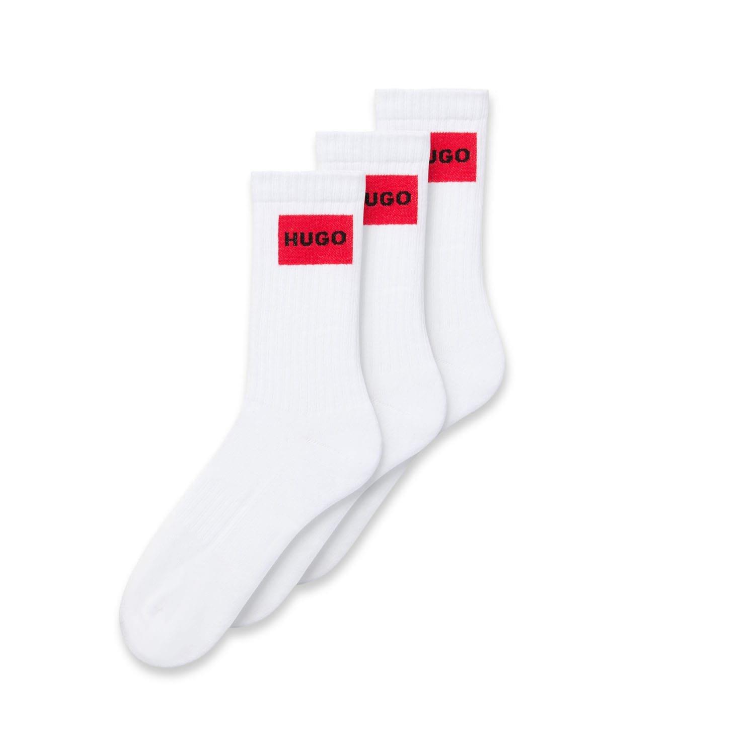 White - Hugo - 3 Pack of Red Logo Socks - 2