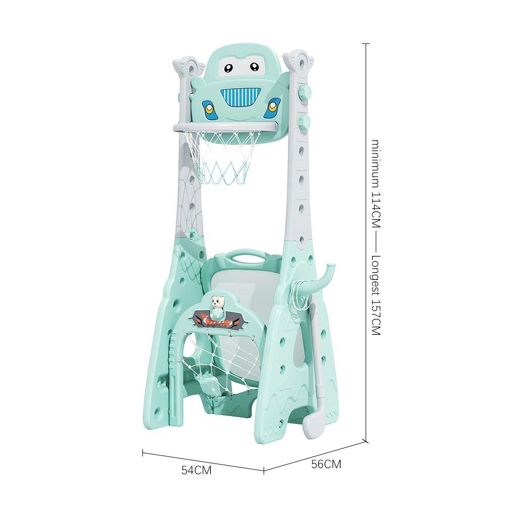 Green - KIDKID - Basketball Stand Set with Drawing Board - 2