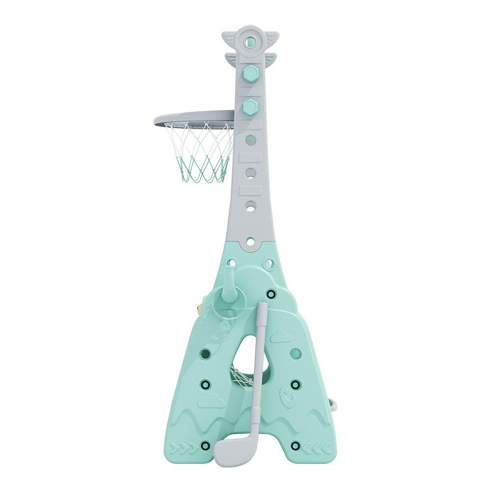 Green - KIDKID - Basketball Stand Set with Drawing Board - 3