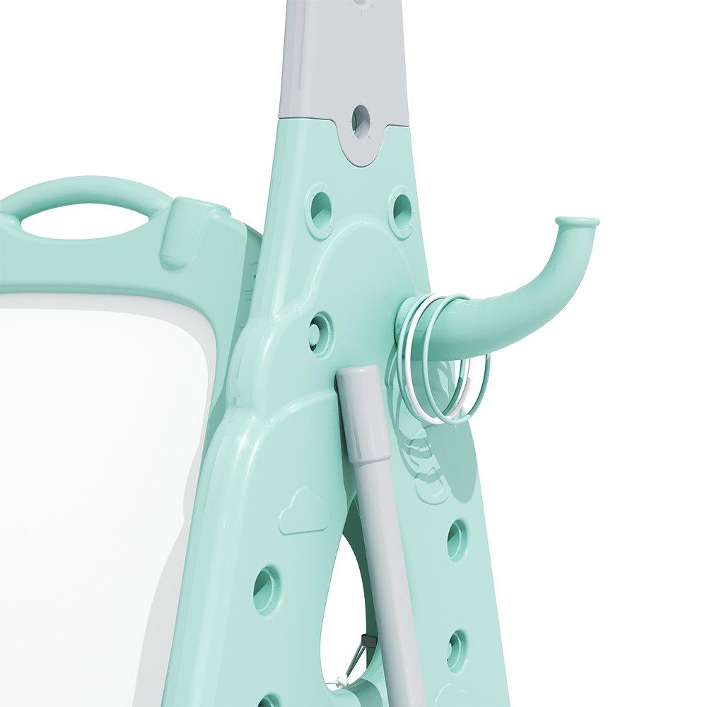 Green - KIDKID - Basketball Stand Set with Drawing Board - 7