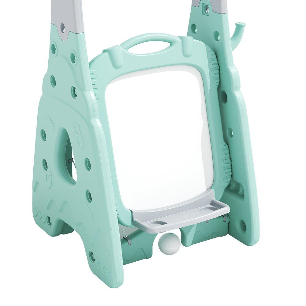 Green - KIDKID - Basketball Stand Set with Drawing Board - 8