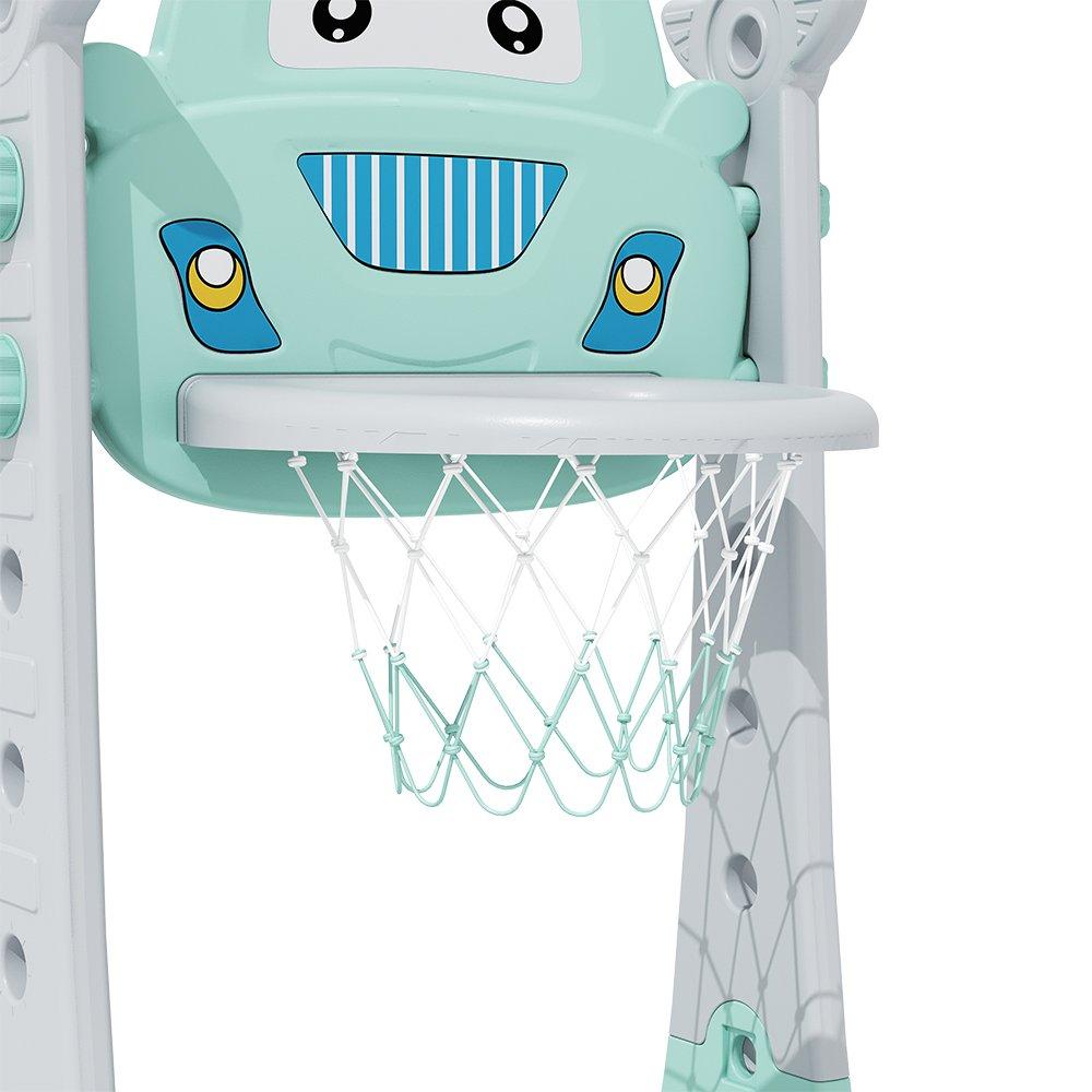 Green - KIDKID - Basketball Stand Set with Drawing Board - 9