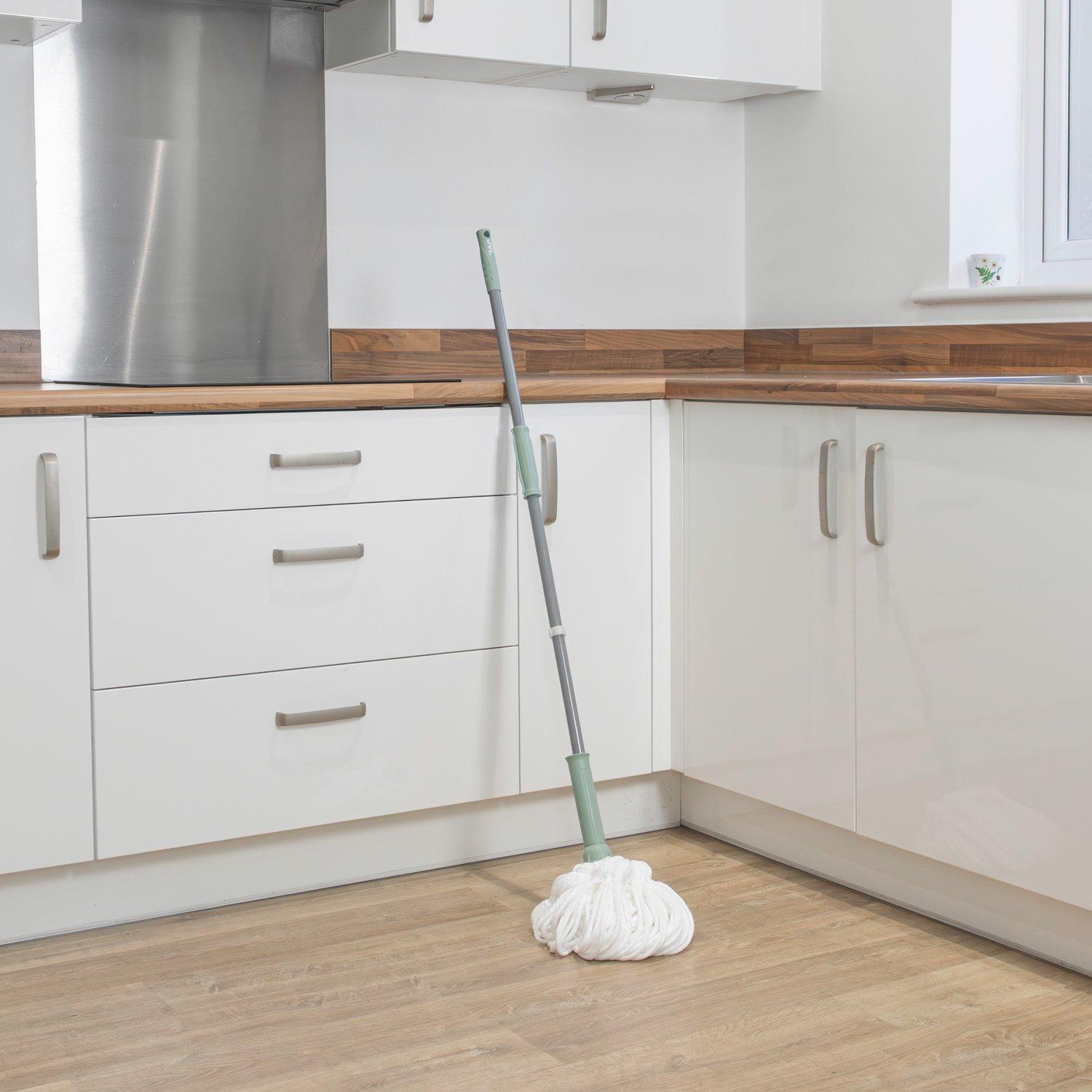 Grey - JVL - JVL Easy Twist Mop - Grey - 8