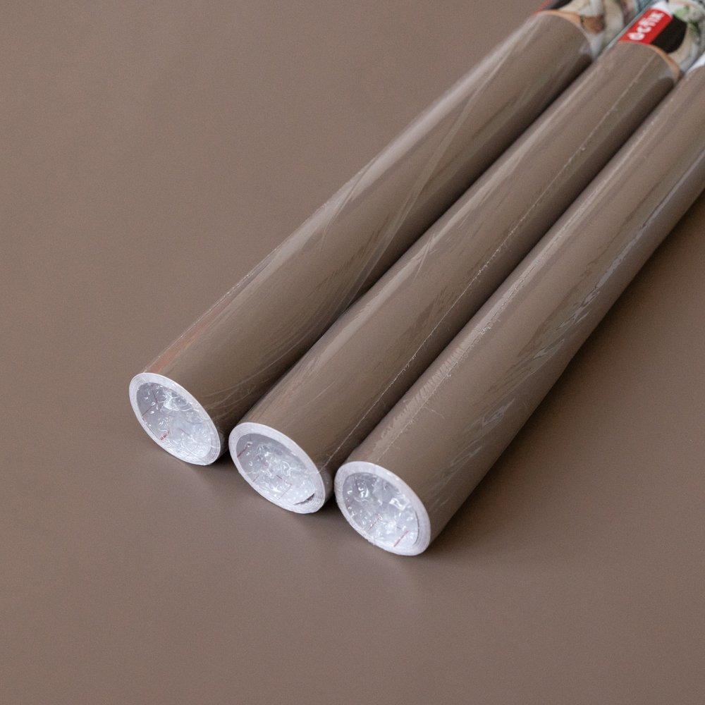 Brown - D C Fix - dc fix Matt Teak Brown Self Adhesive Vinyl Pack 3 - 1