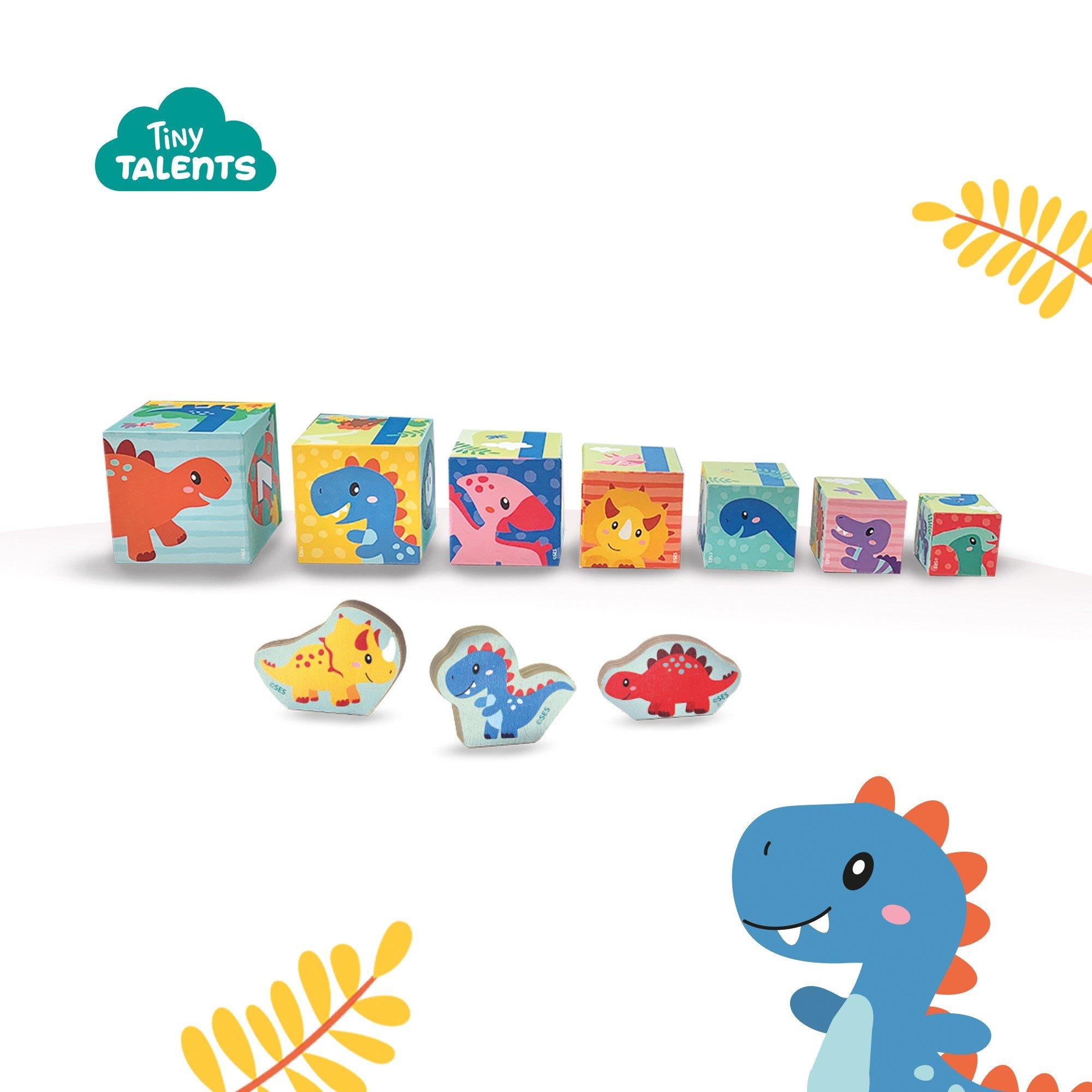 Multi - SES Creative - Stacking blocks tower with dino figures - 2