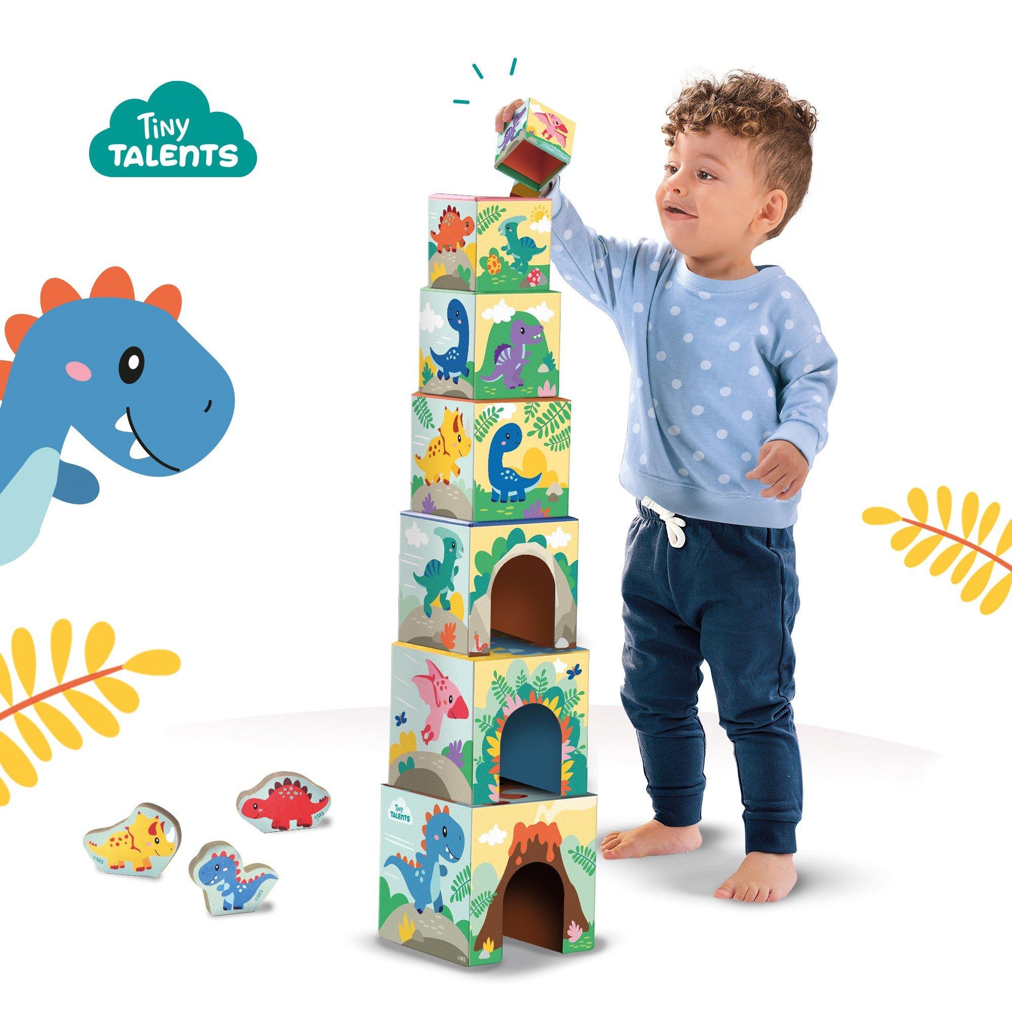 Multi - SES Creative - Stacking blocks tower with dino figures - 5