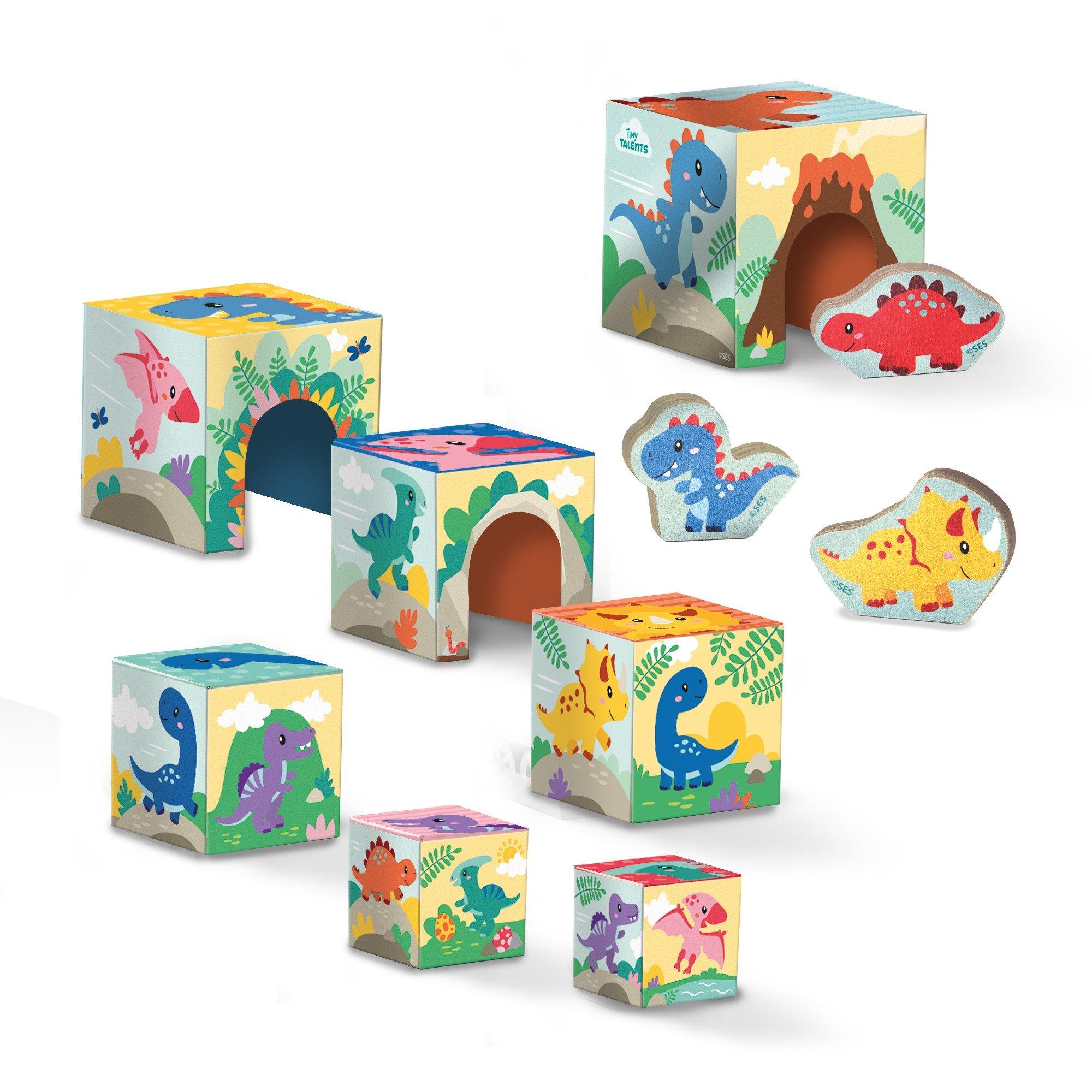Multi - SES Creative - Stacking blocks tower with dino figures - 6
