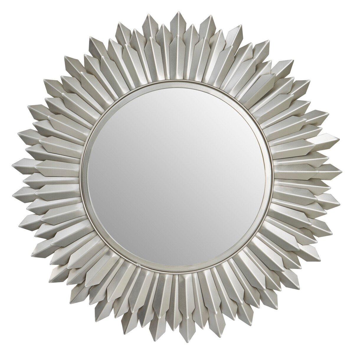 Clear Silver - Premier Housewares - Templar Sunburst Wall Mirror - 1