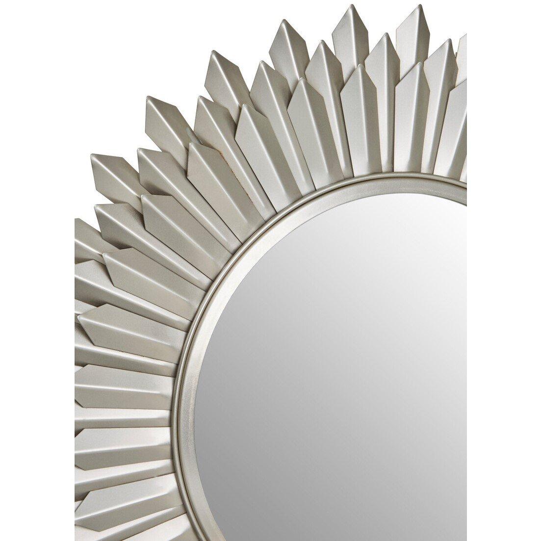 Clear Silver - Premier Housewares - Templar Sunburst Wall Mirror - 2