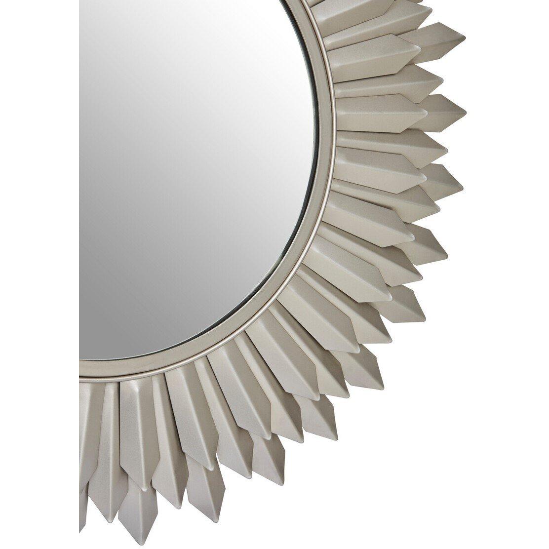 Clear Silver - Premier Housewares - Templar Sunburst Wall Mirror - 3