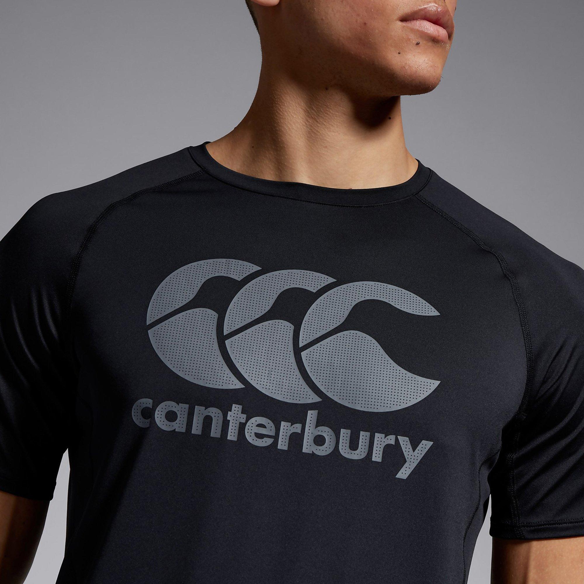 Black/Grey - Canterbury - Large Logo Superlight Tee - 3