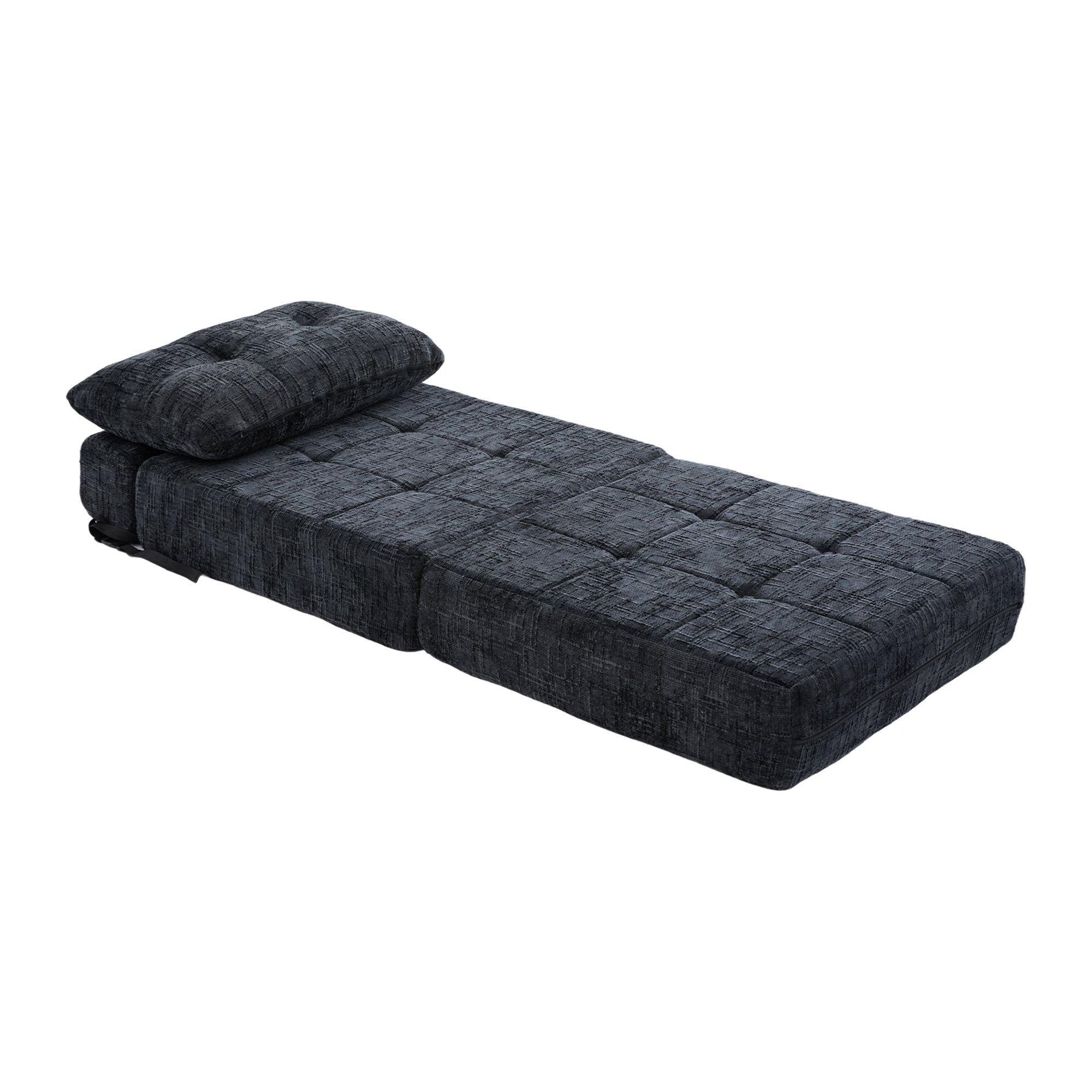 Black - Urban Meuble - Convertible Folding Floor Sofa Bed - 15