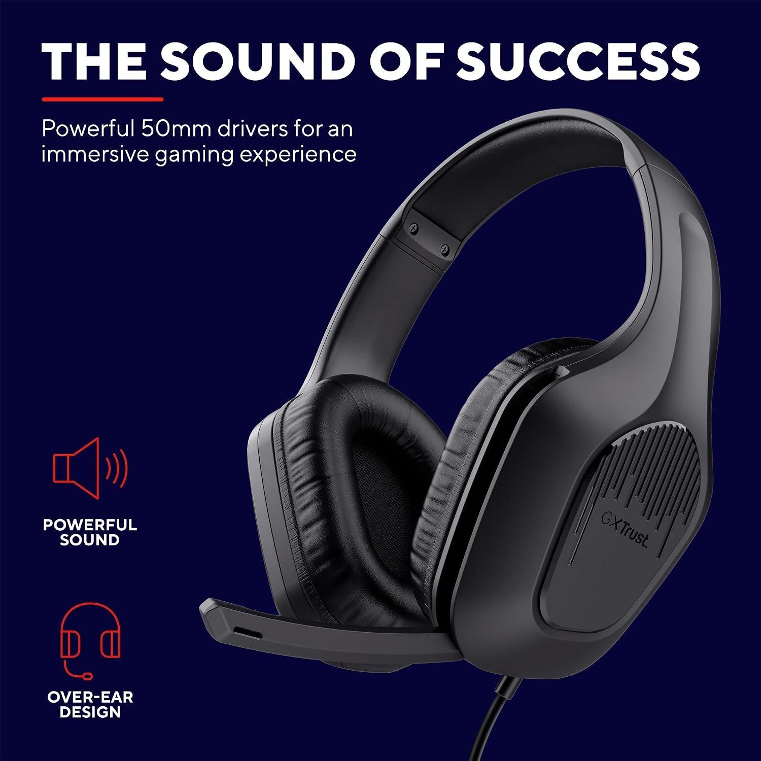 Schwarz - Trust - GXT 415 Zirox Headset - 3