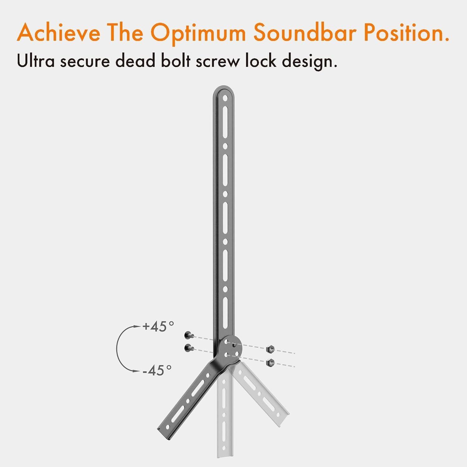 Black - VonHaus - Sound Bar Bracket - 4