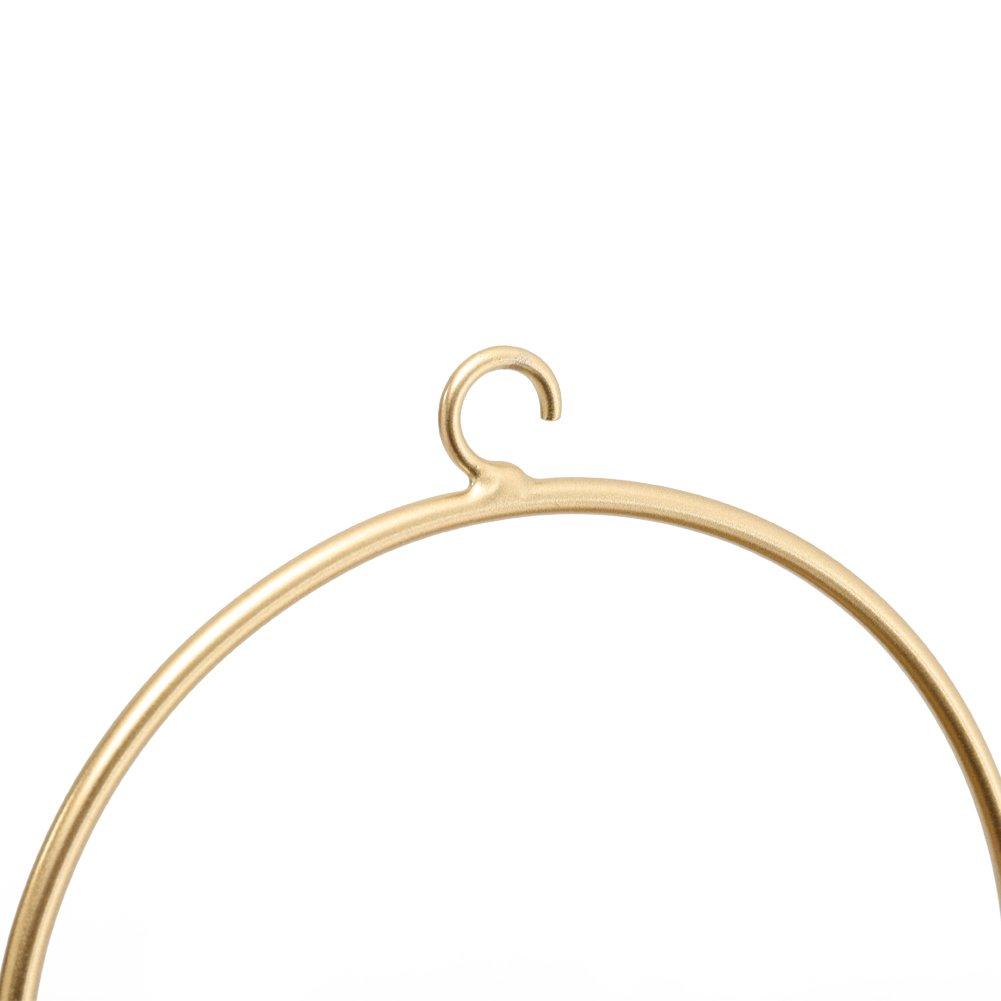 Gold - LIFE IDEAS - Nordic-Style Hanging Round Iron Flower Basket - 6