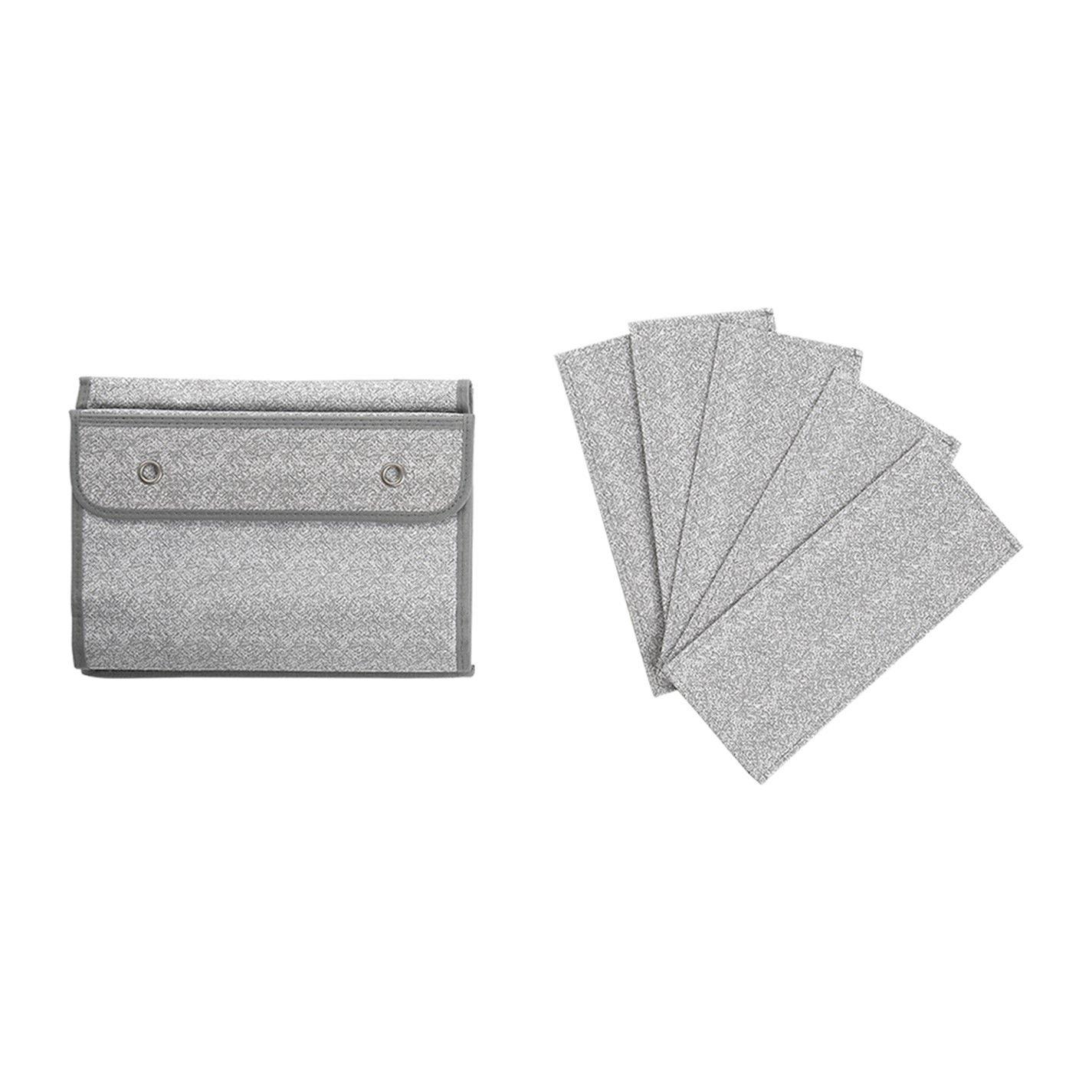 Grey - LIFE IDEAS - Over-Door 5-Pocket Fabric Organizer - 5