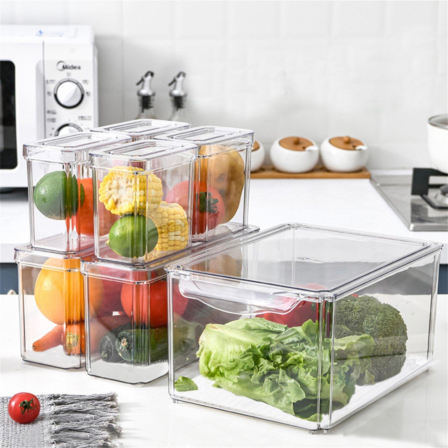 Clear2 - LIFE IDEAS - 7-Piece Nesting Fridge Storage Containers - 1