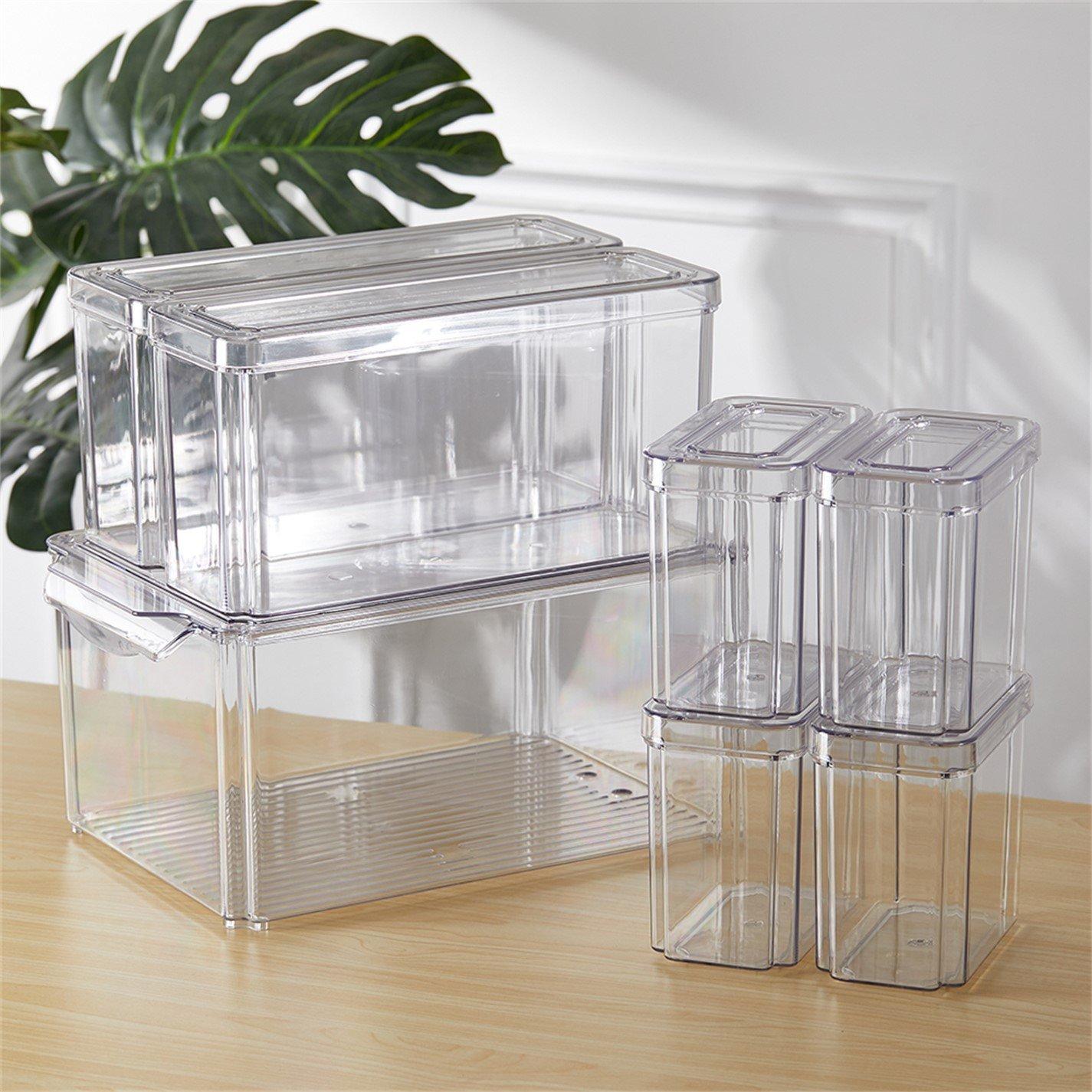 Clear2 - LIFE IDEAS - 7-Piece Nesting Fridge Storage Containers - 2