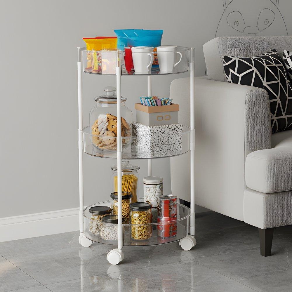 Clear - LIFE IDEAS - Transparent Rolling Storage Cart - 1