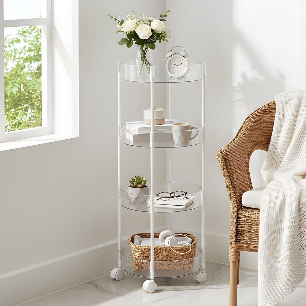 Clear - LIFE IDEAS - Transparent Rolling Storage Cart - 2