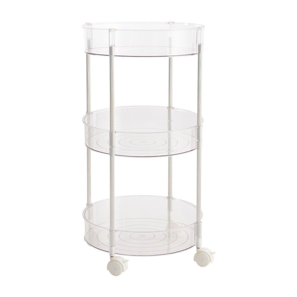 Clear - LIFE IDEAS - Transparent Rolling Storage Cart - 3
