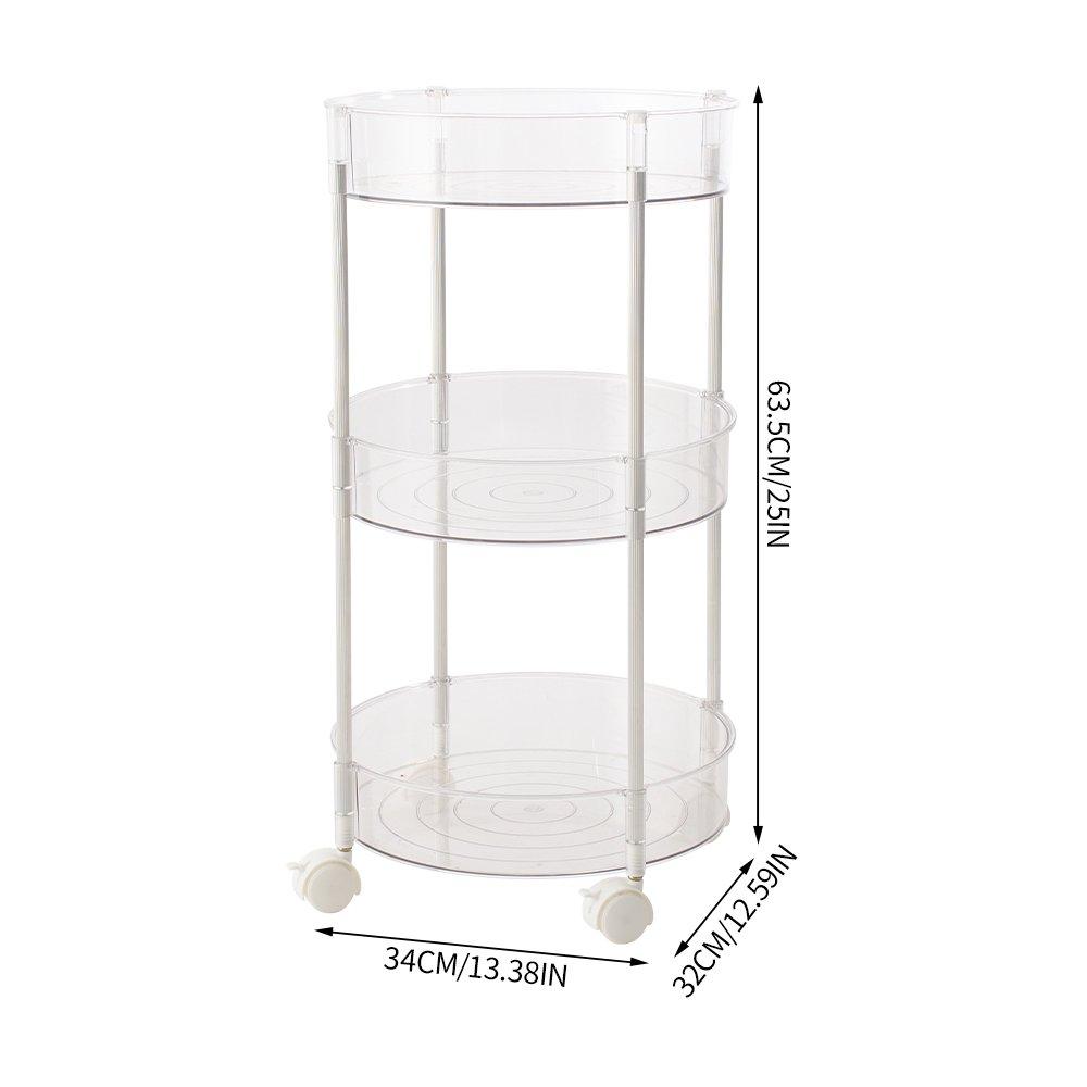 Clear - LIFE IDEAS - Transparent Rolling Storage Cart - 9
