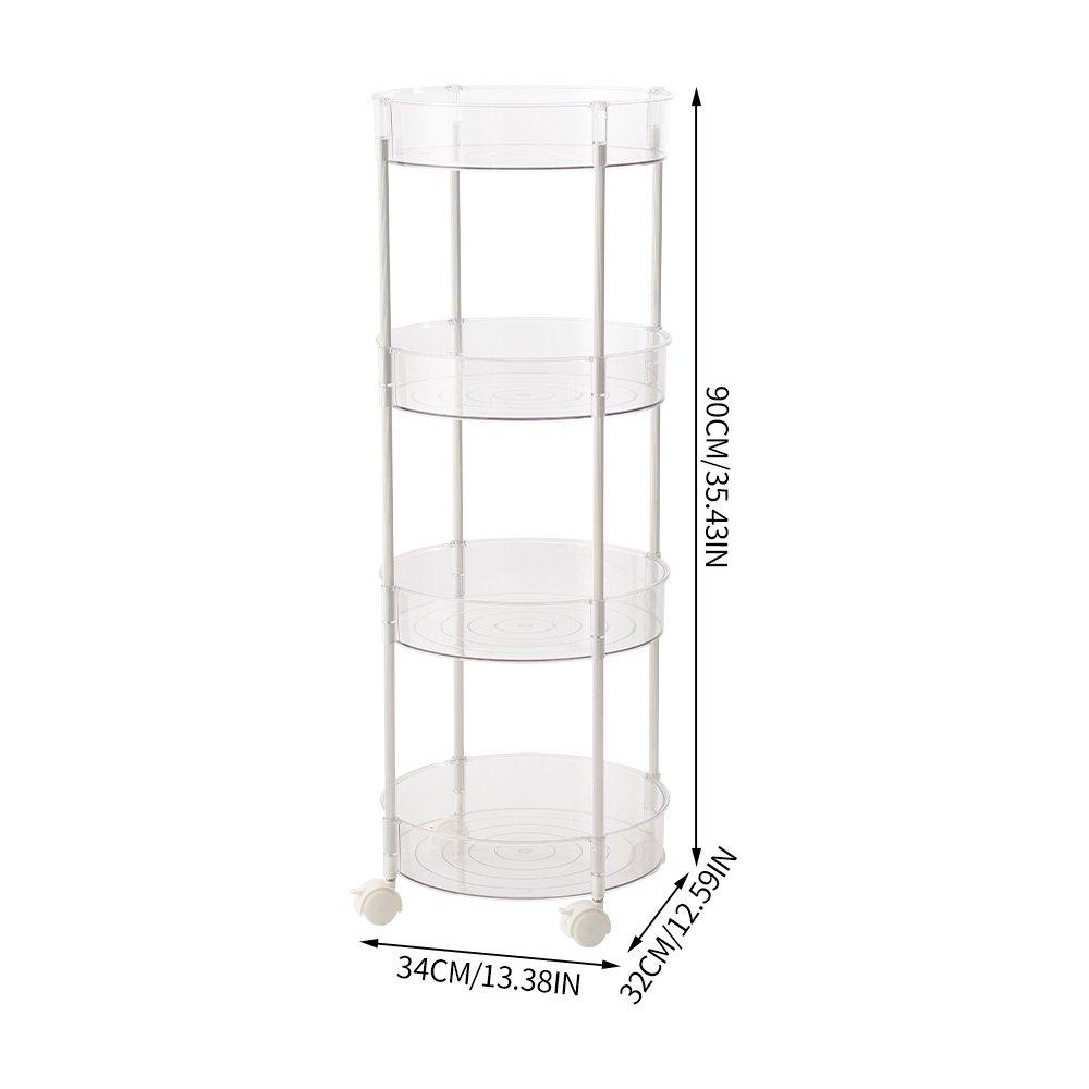 Clear - LIFE IDEAS - Transparent Rolling Storage Cart - 10
