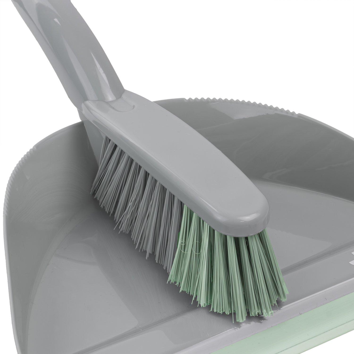 Grey - JVL - JVL Dustpan and Brush Set - Grey - 2