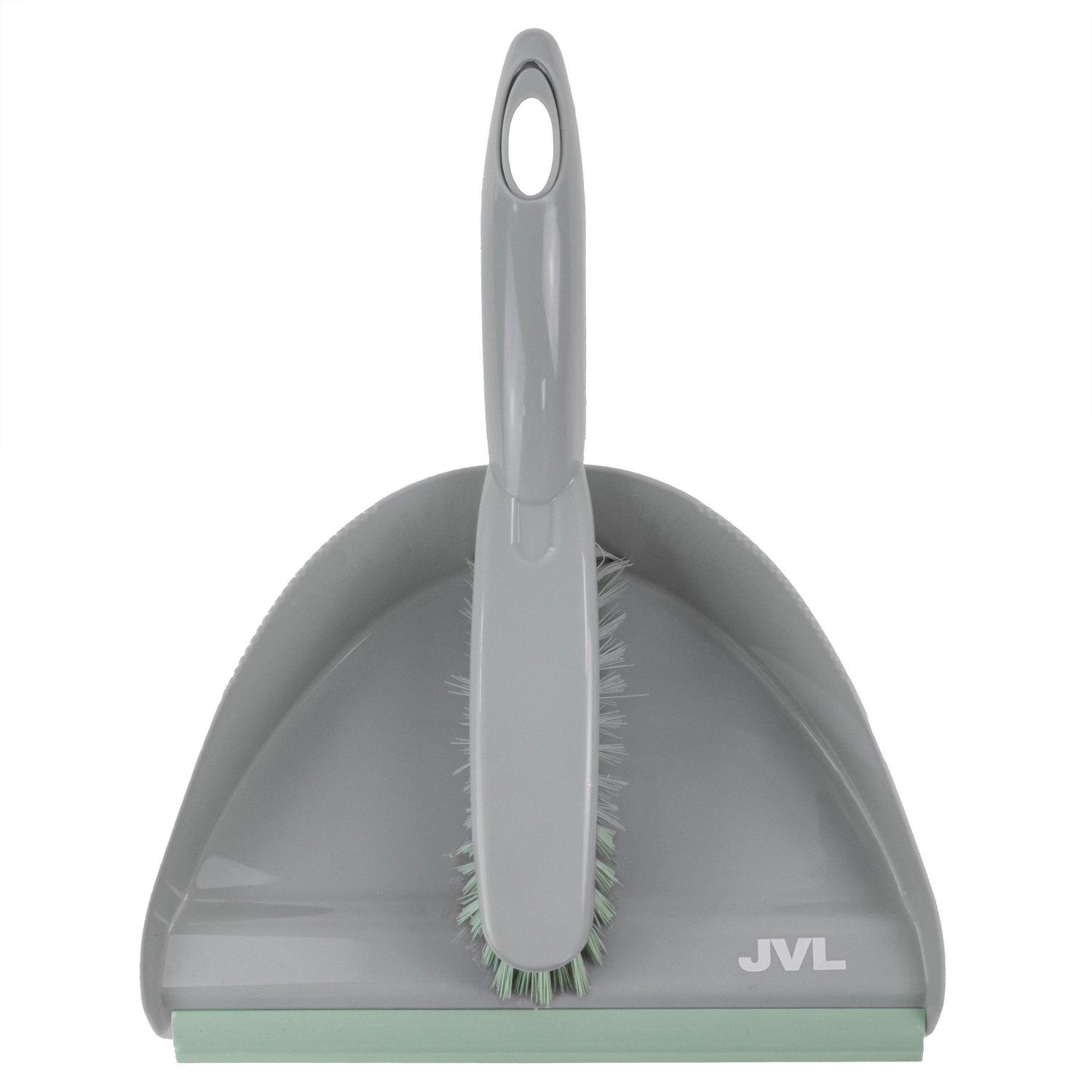 Grey - JVL - JVL Dustpan and Brush Set - Grey - 7
