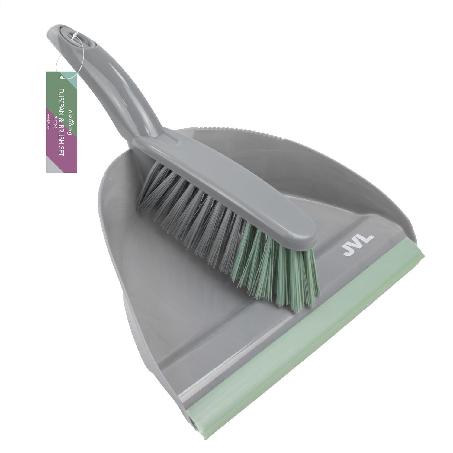 Grey - JVL - JVL Dustpan and Brush Set - Grey - 8