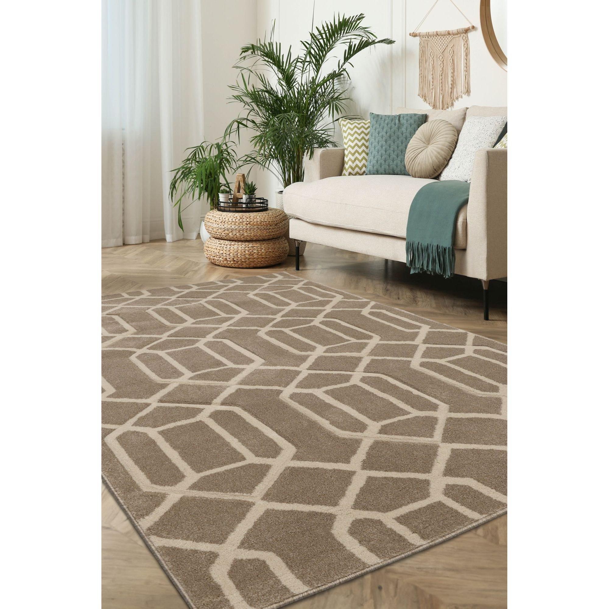 Natural - Homemaker - Newport Lattice Rug Natural - 1