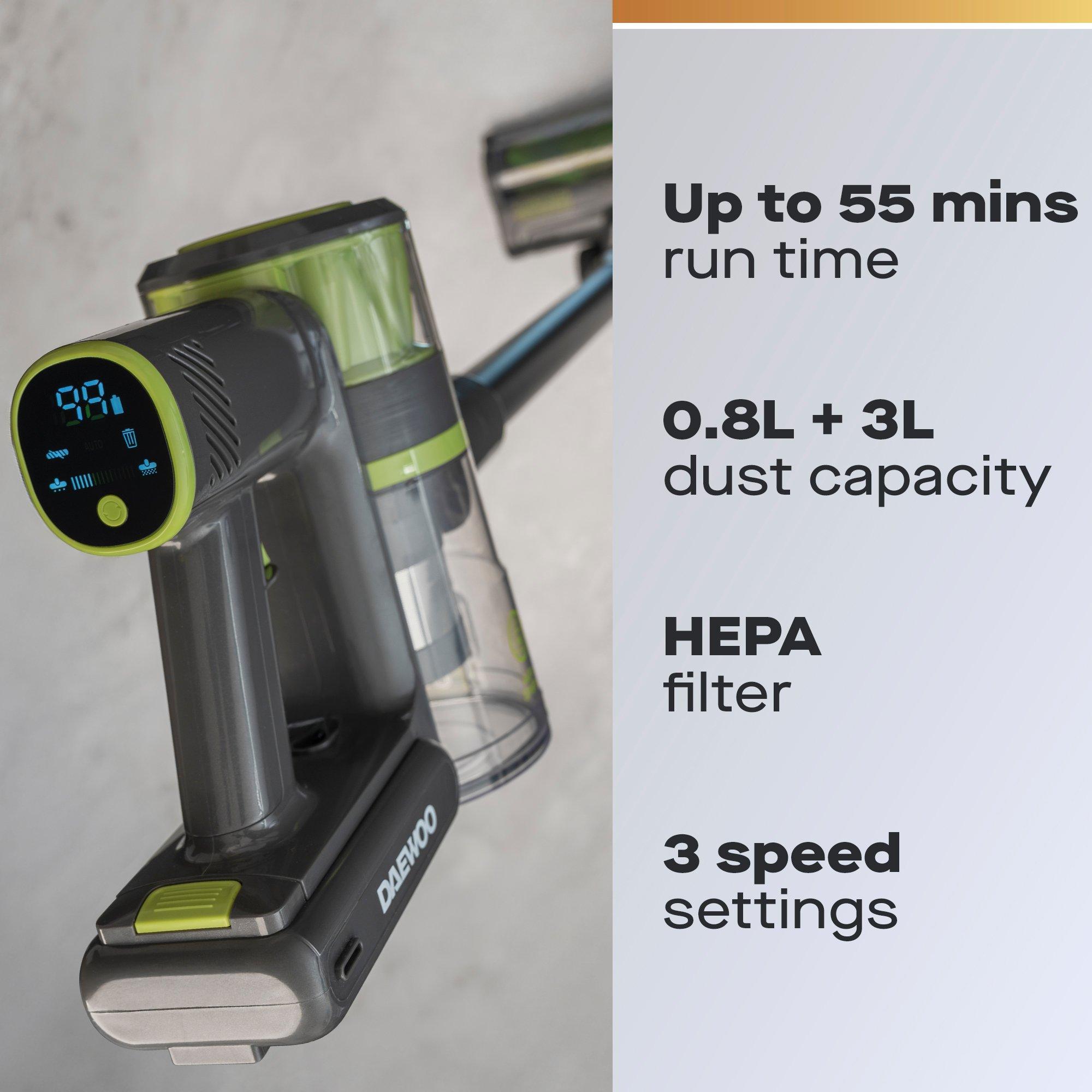 Grey - Daewoo Electricals - Cyclone Freedom Cordless Vacuum Cleaner with Auto - 2