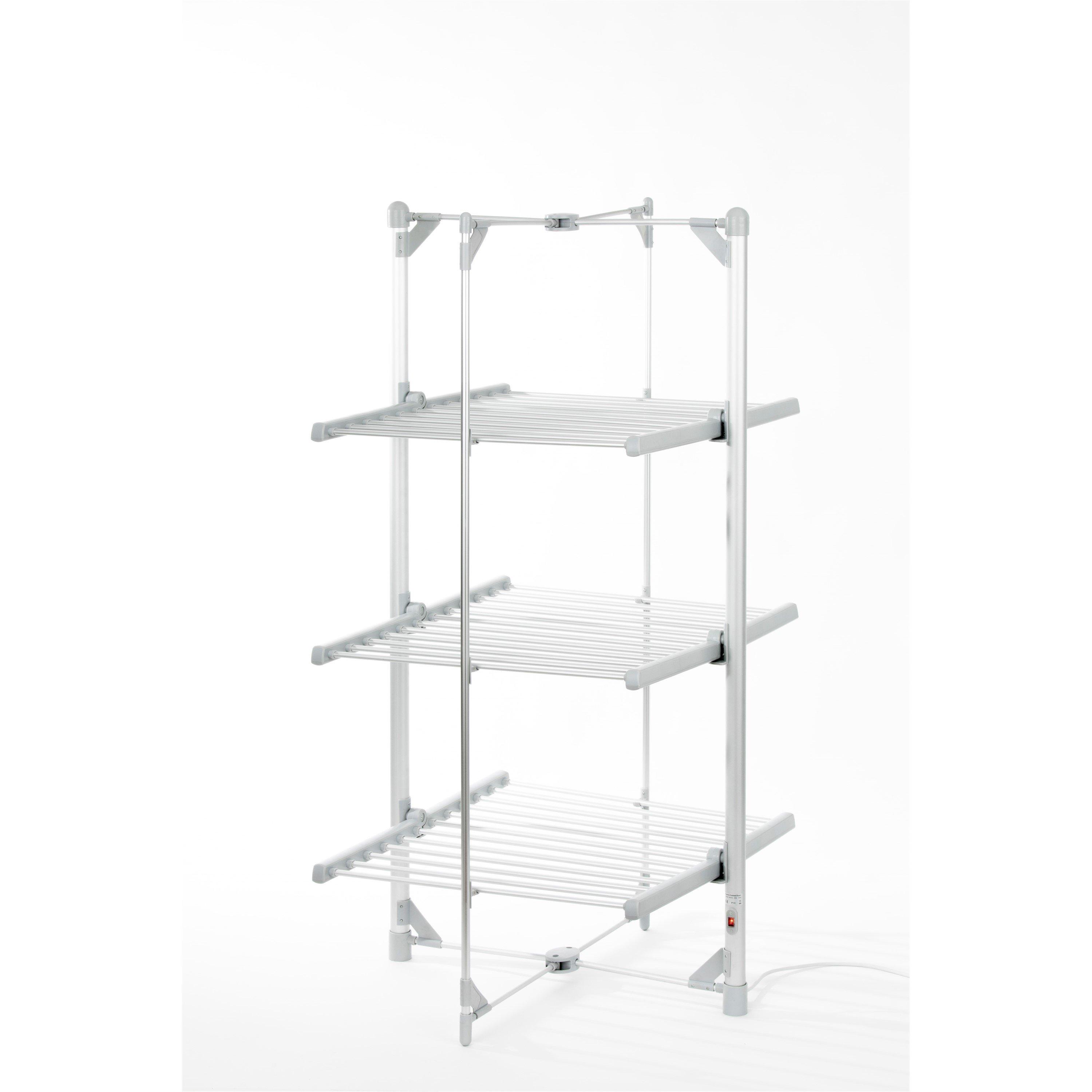 Silver - Daewoo Electricals - 3 TIER HEATED CLOTHES AIRER - 3