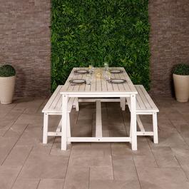 Charles Bentley Acacia 4-6 Seater Bench Dining Set