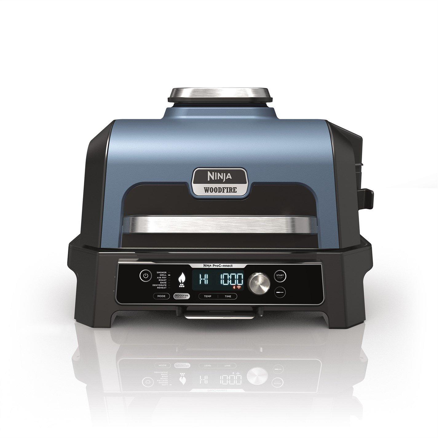 Blue Lid / Blac - Ninja - Woodfire Pro Connect XL Electric BBQ - 1