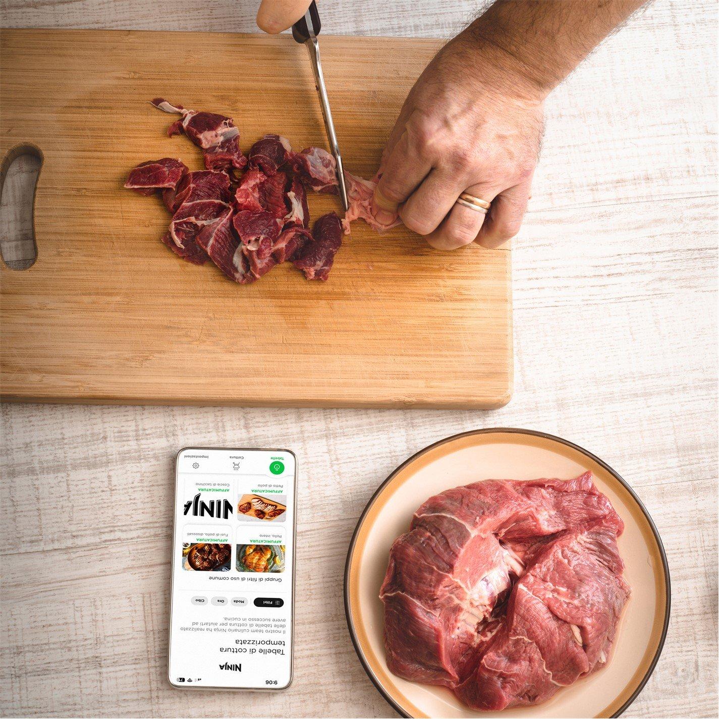 Blue Lid / Blac - Ninja - Woodfire Pro Connect XL Electric BBQ - 7