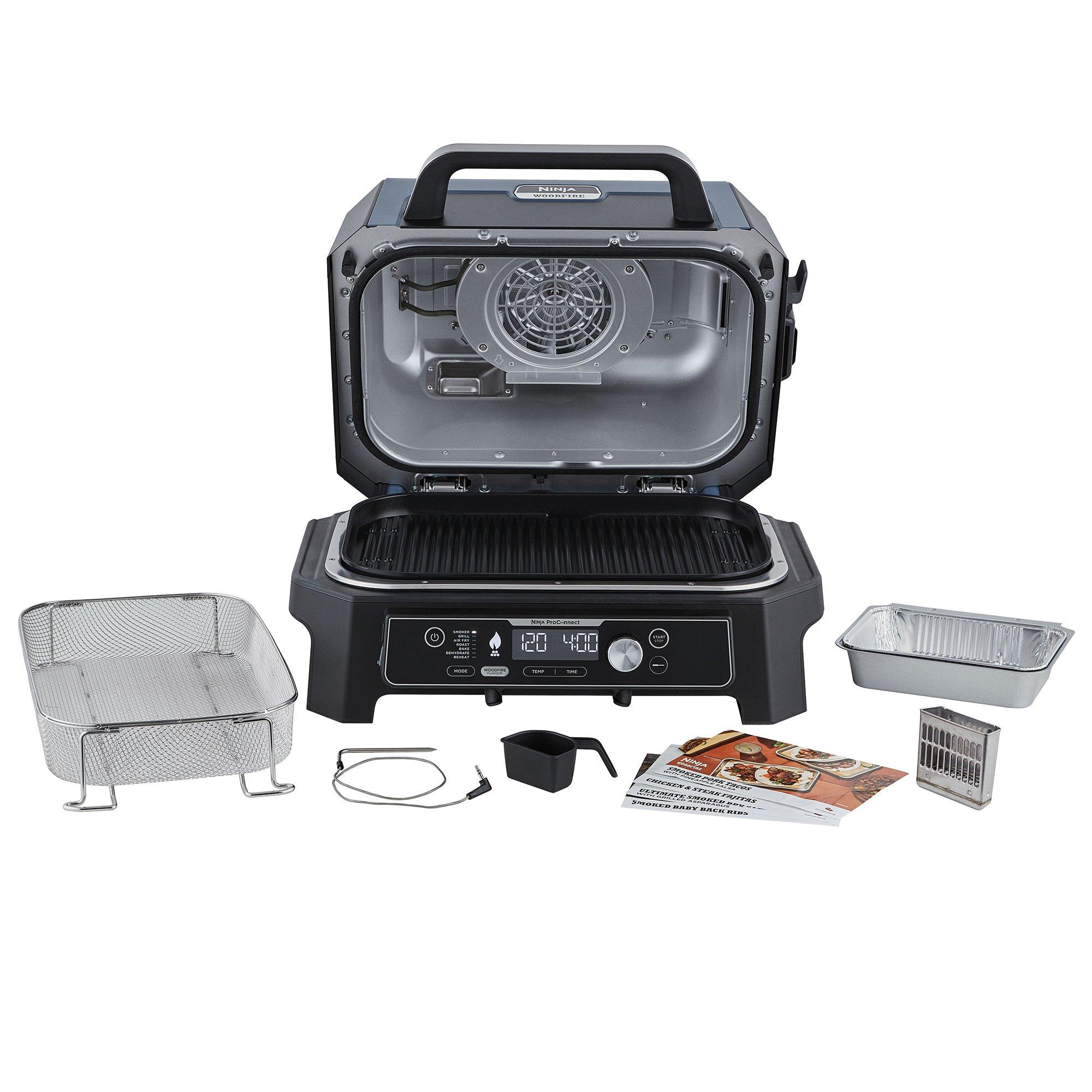 Blue Lid / Blac - Ninja - Woodfire Pro Connect XL Electric BBQ - 10