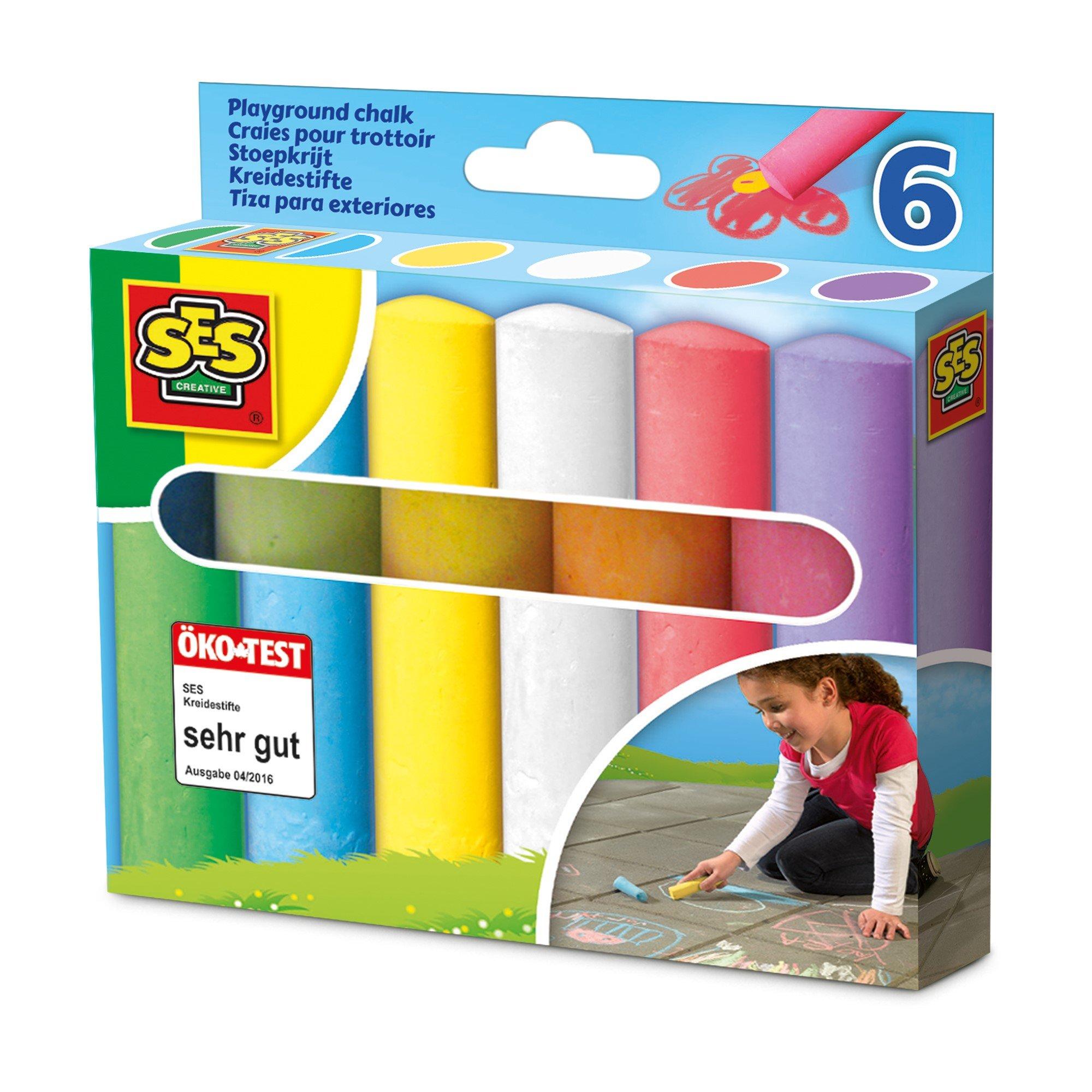 Ses Creative  Kids Playground Chalk 6 Pack - 