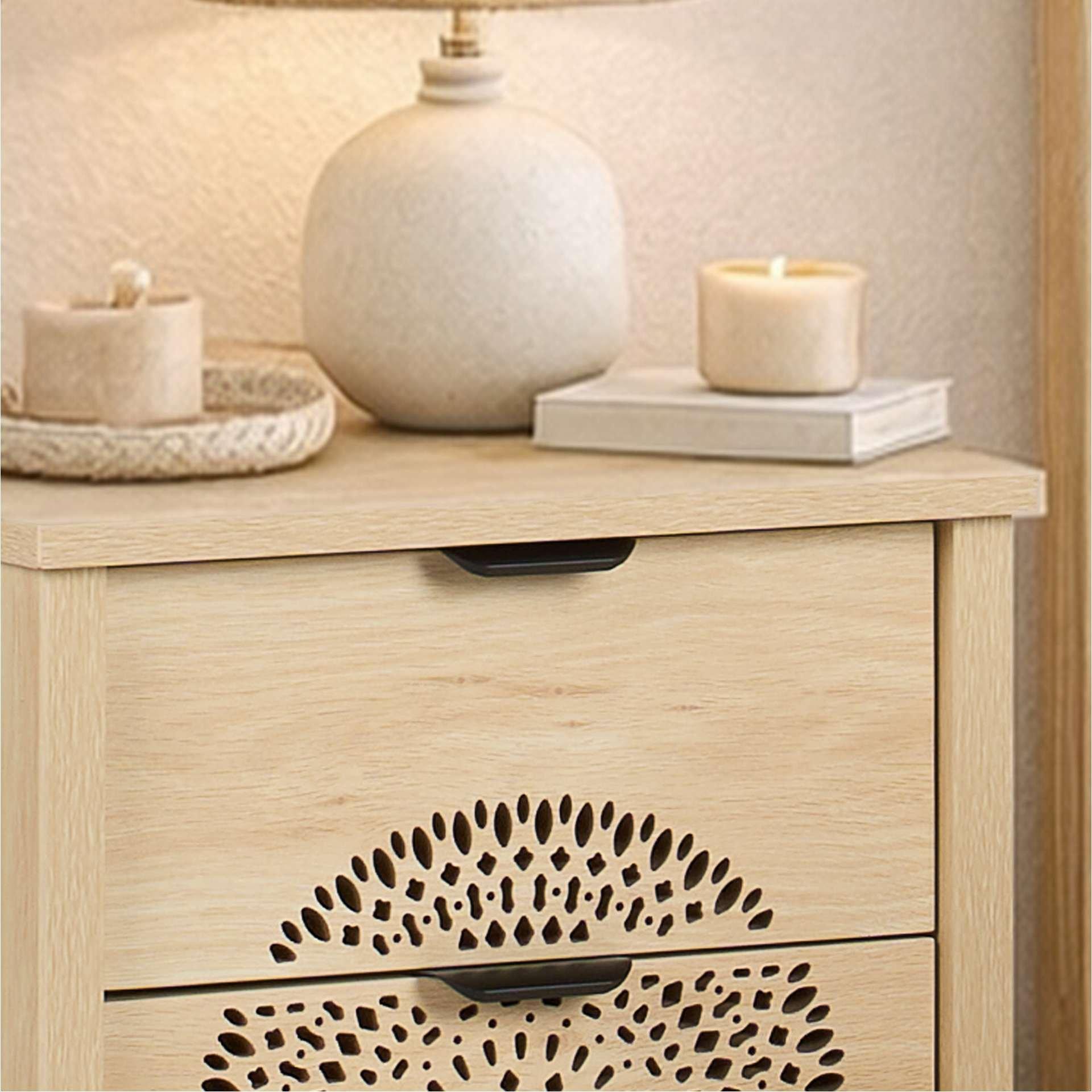 Nude - Birlea - Flora 3 Drawer Bedside - 2