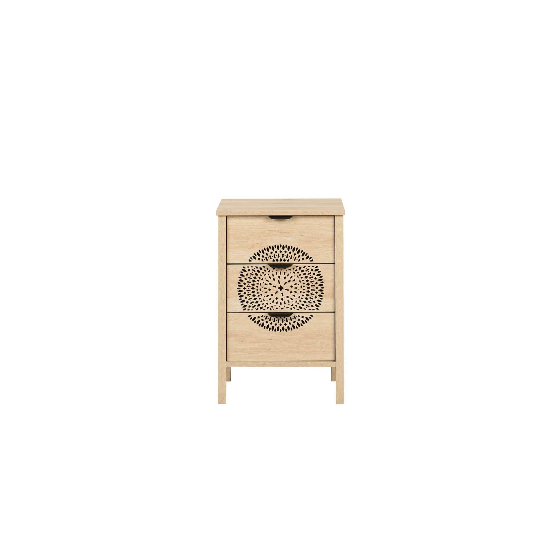 Nude - Birlea - Flora 3 Drawer Bedside - 8
