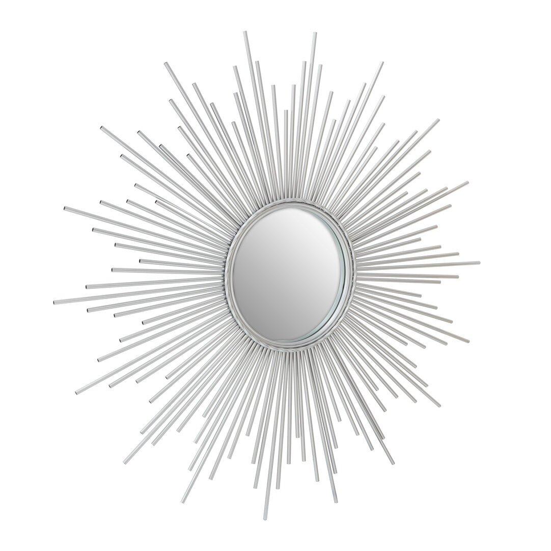 Interiors By Premier  Cristal Finish Wall Mirror Silver