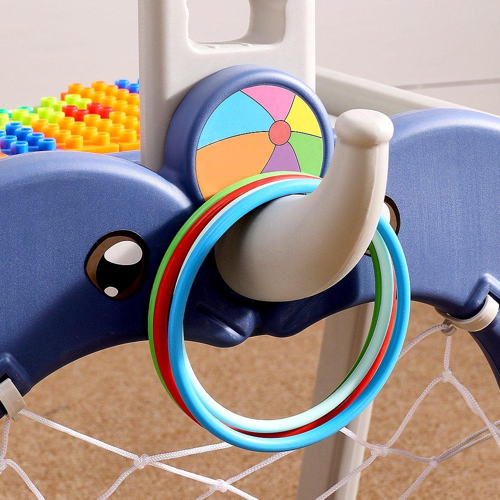Blue - KIDKID - Basketball Golf Ring Toss Activity Centre - 14