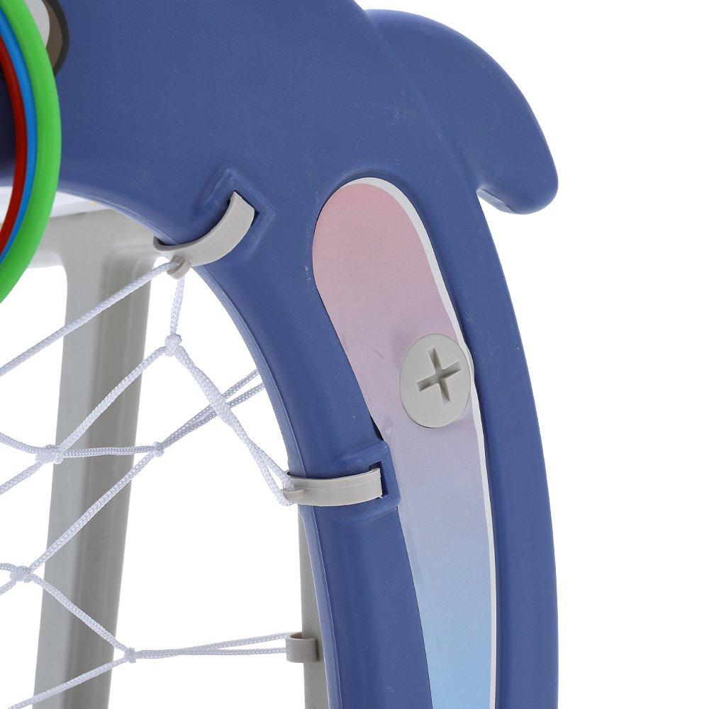 Blue - KIDKID - Basketball Golf Ring Toss Activity Centre - 5