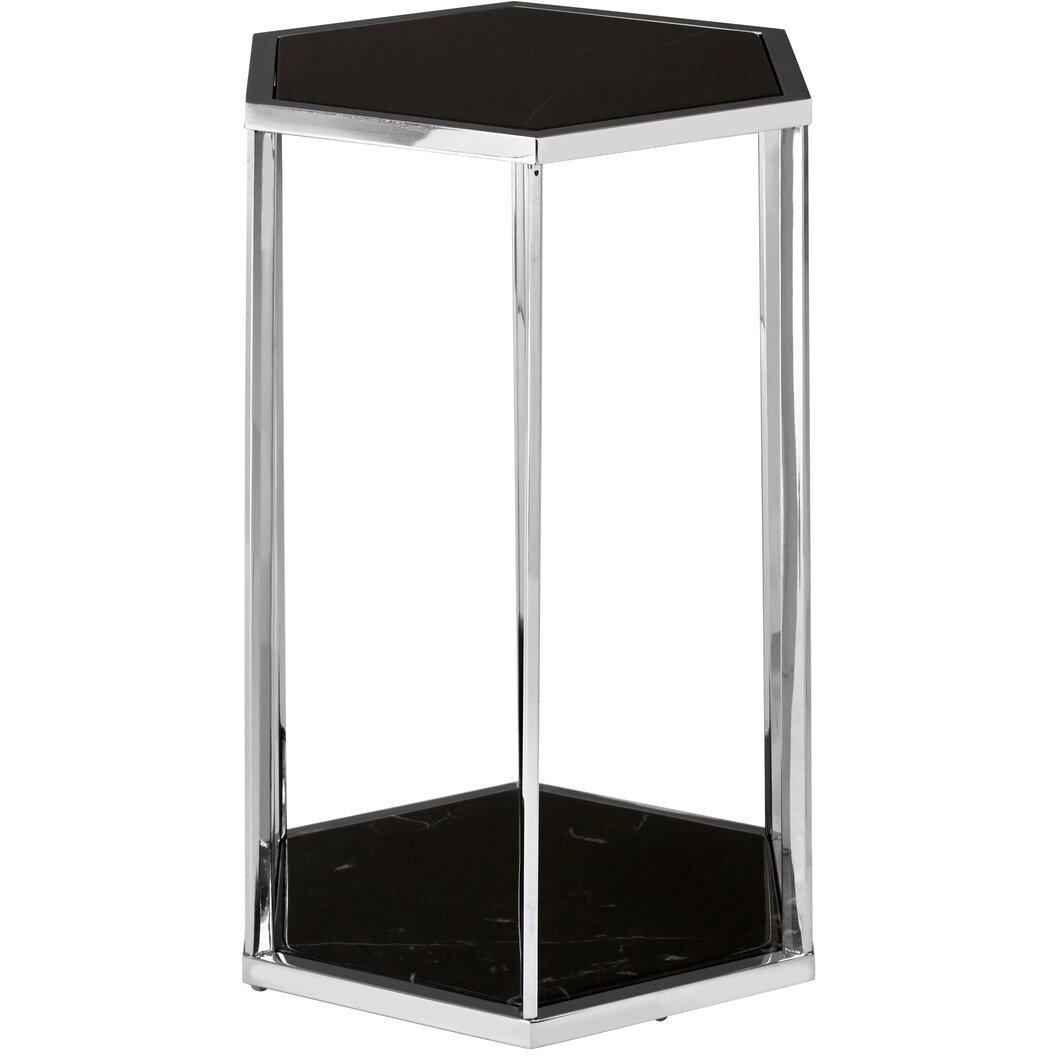 Fifty Five South  Piermount And Silver End Table Black