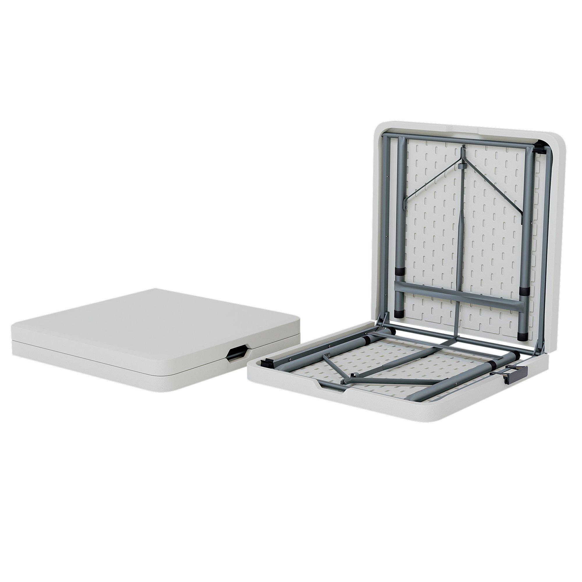 White - Lassic - Outdoor Folding Table 4ft & 4 Folding Chairs - 7