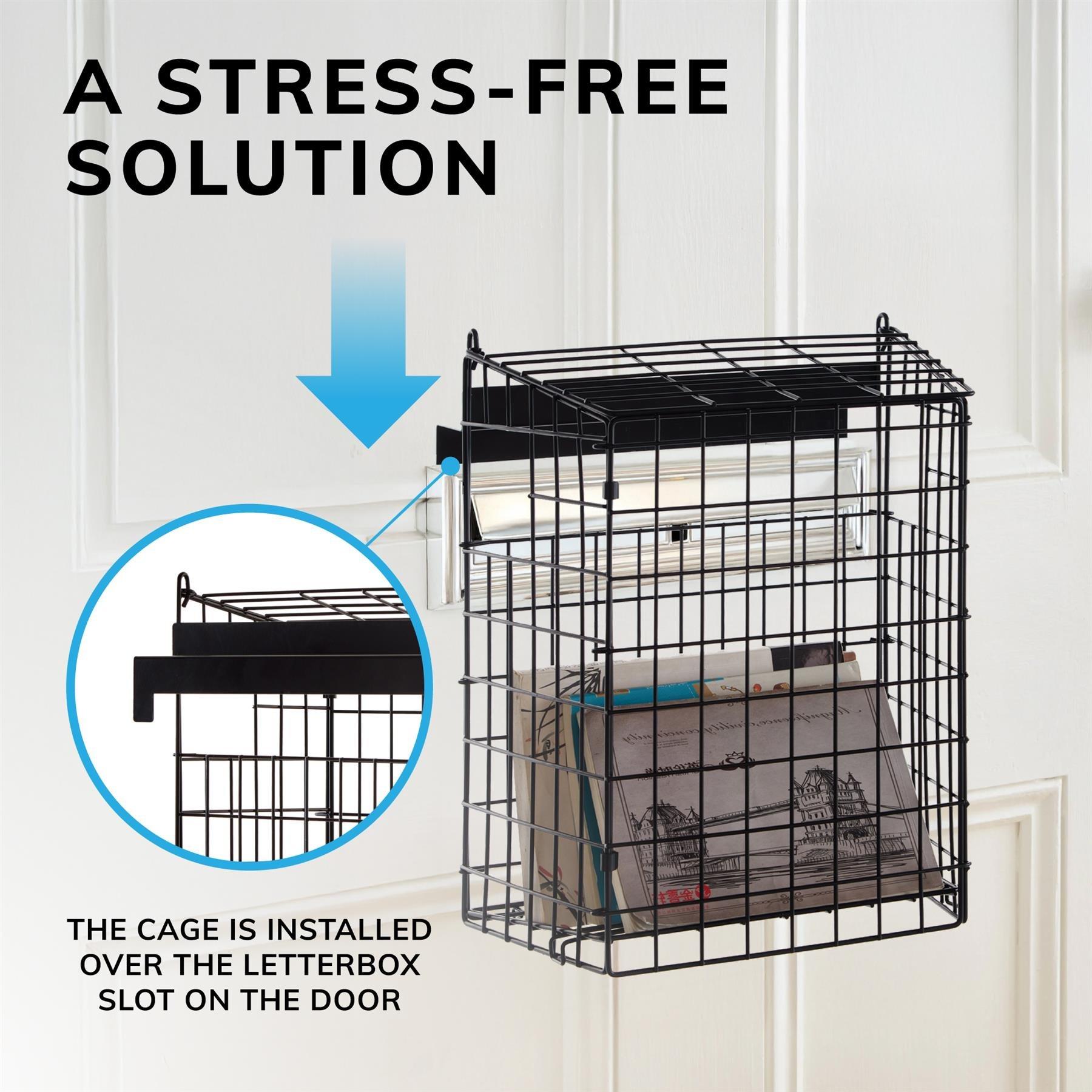 Black - House of Home - Large Black Letterbox Cage - 8