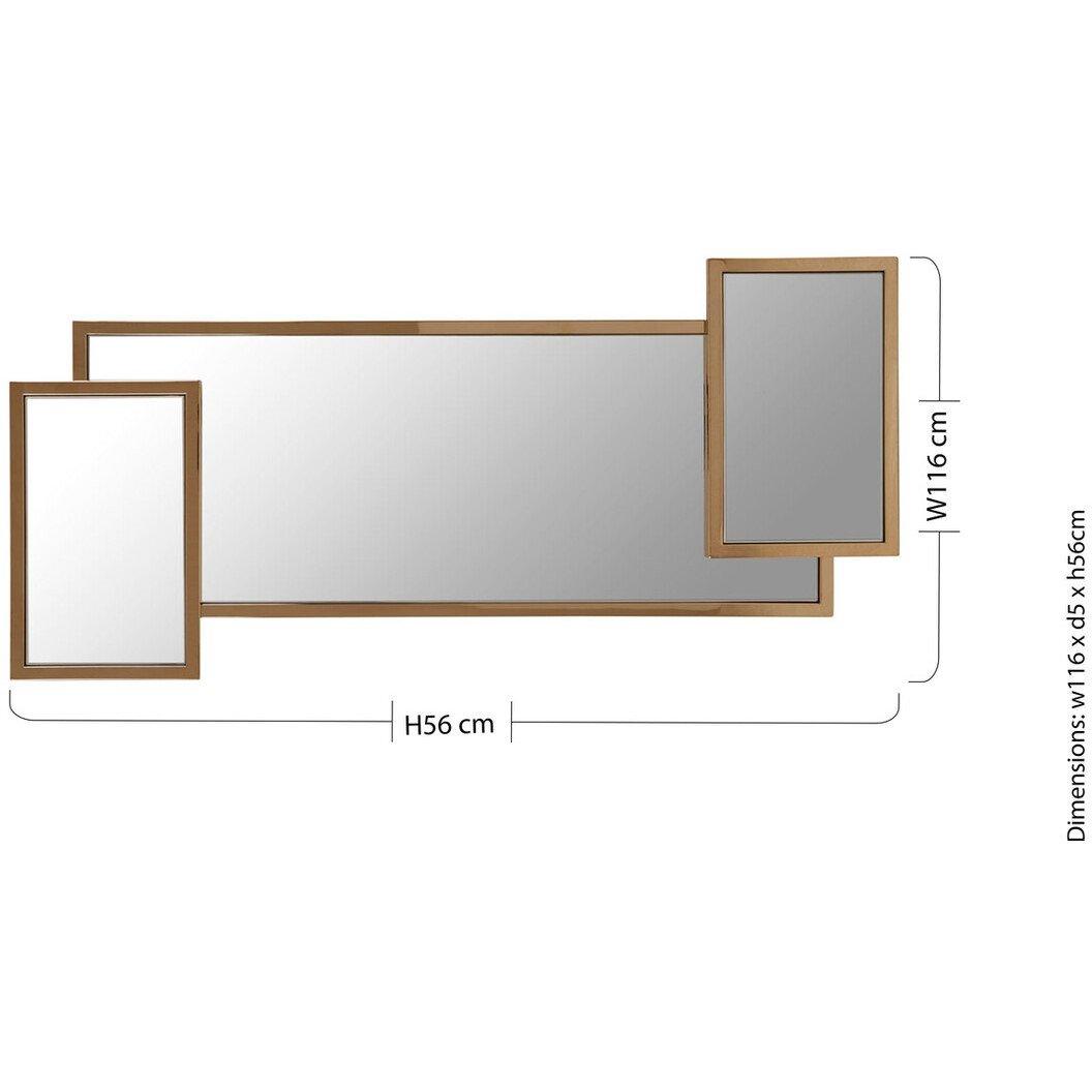 Gold - Premier Housewares - Oria Gold Frame Wall Mirror - 4