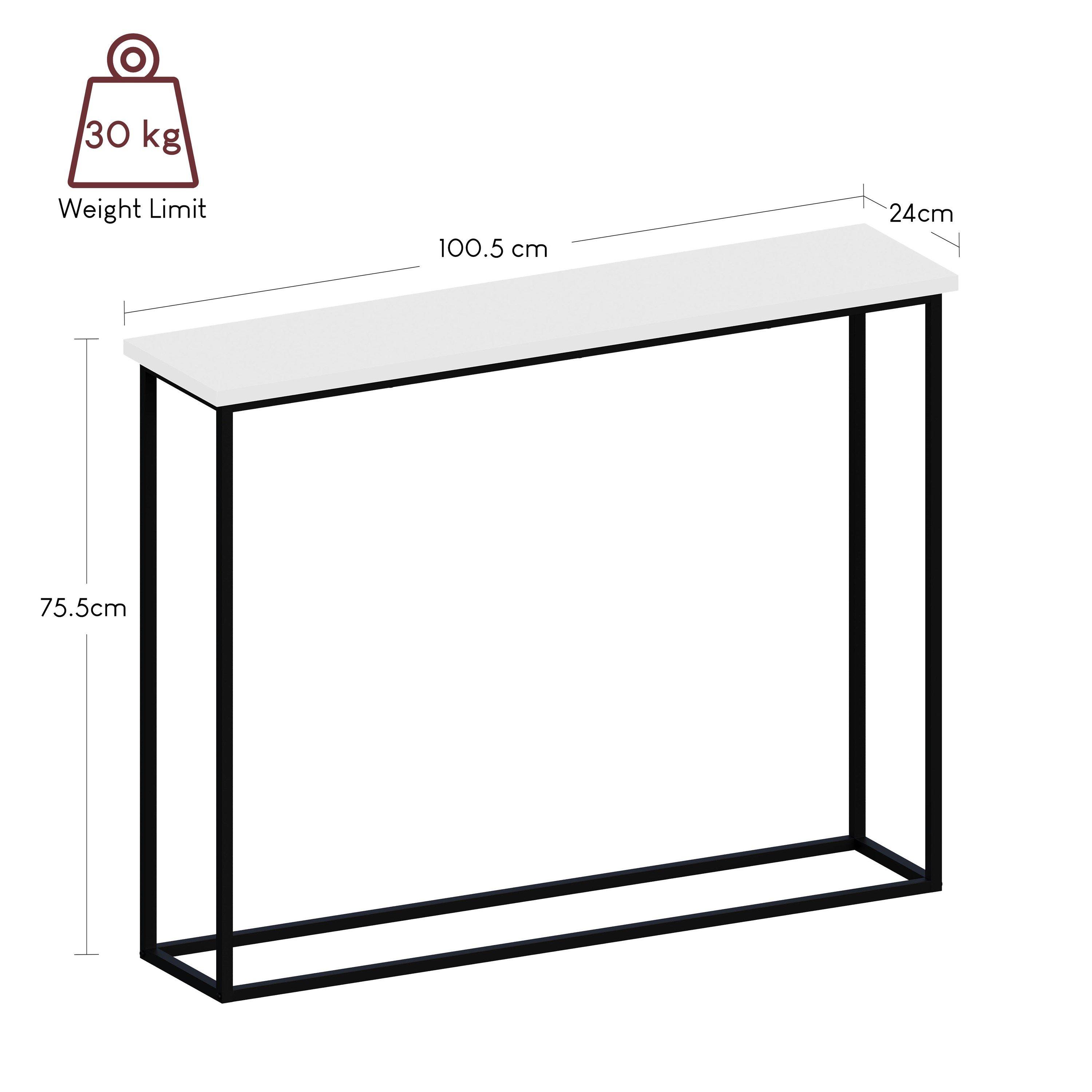 White & Black - Lassic - Vida Designs Console Table With Metal Legs - 2