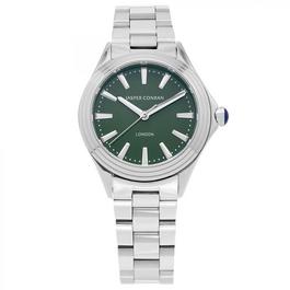 Jasper Conran London Ladies 32mm Green Dial Silver Watch J1B1020101