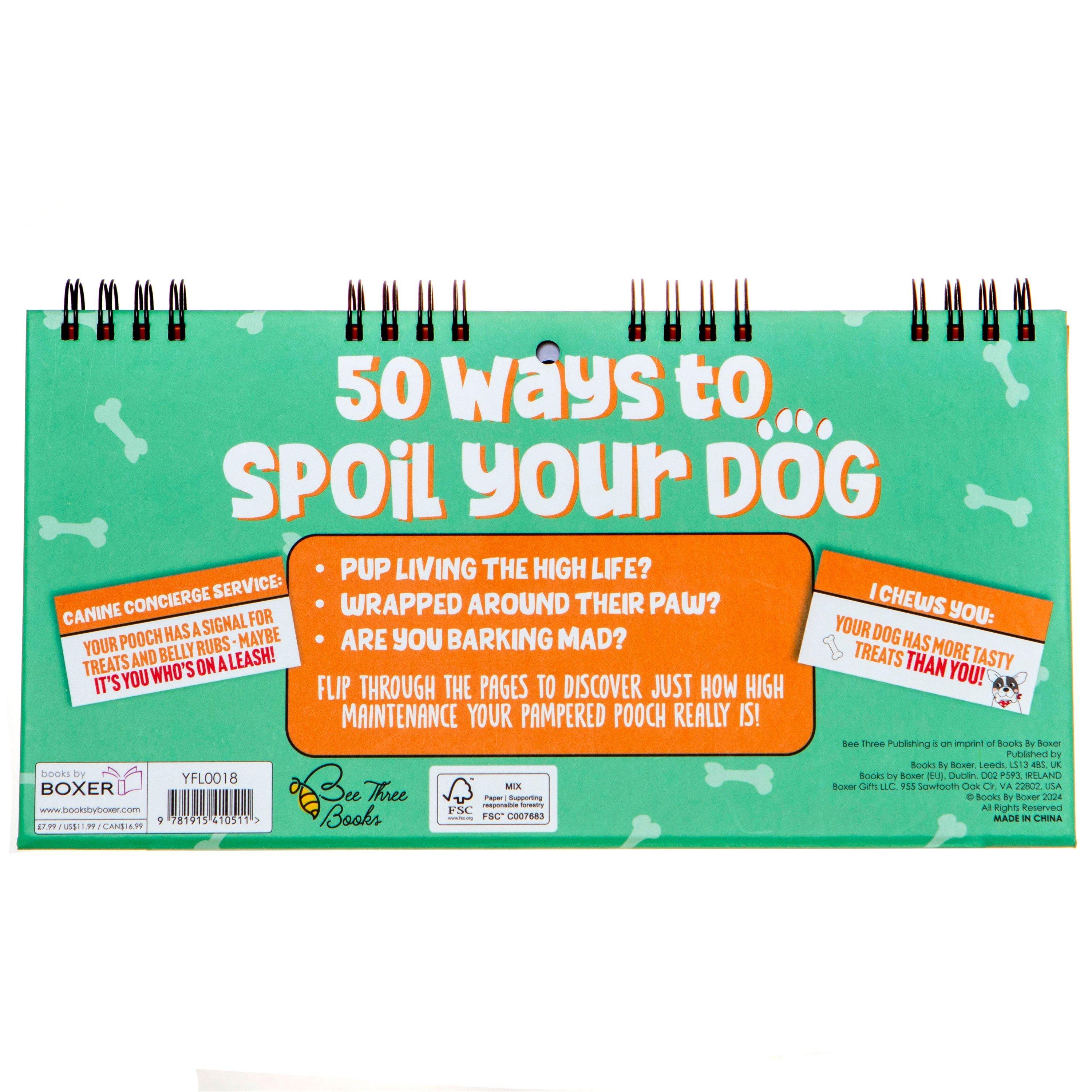 Multi - Boxer Gifts - 50 Ways To Spoil Your Dog Flipbook Funny Dog Gift - 6